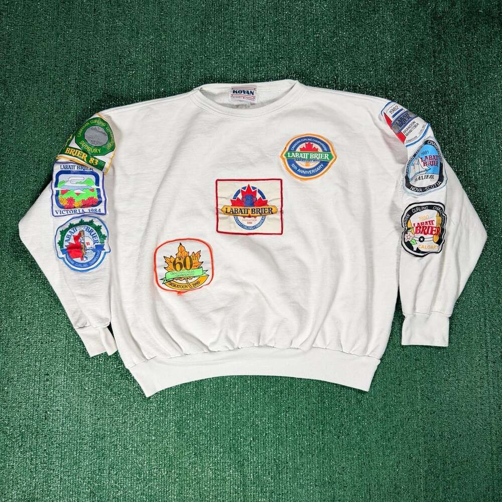 Vintage Kovan Labatt Brier Canadian Curling Sweatshirt Medium